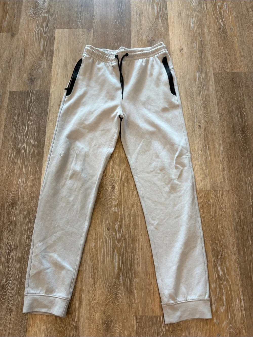 Old Navy Light Gray Jogger Sweatpants with Black Trim